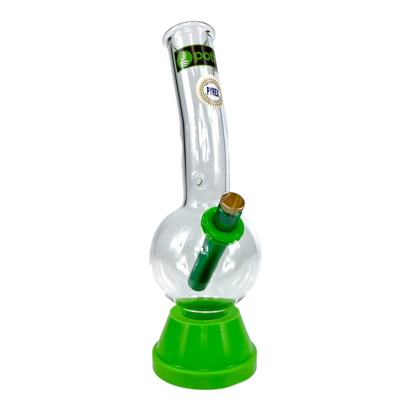 Potify Glass Bubble Bong 25cm Green - The Bong Baron