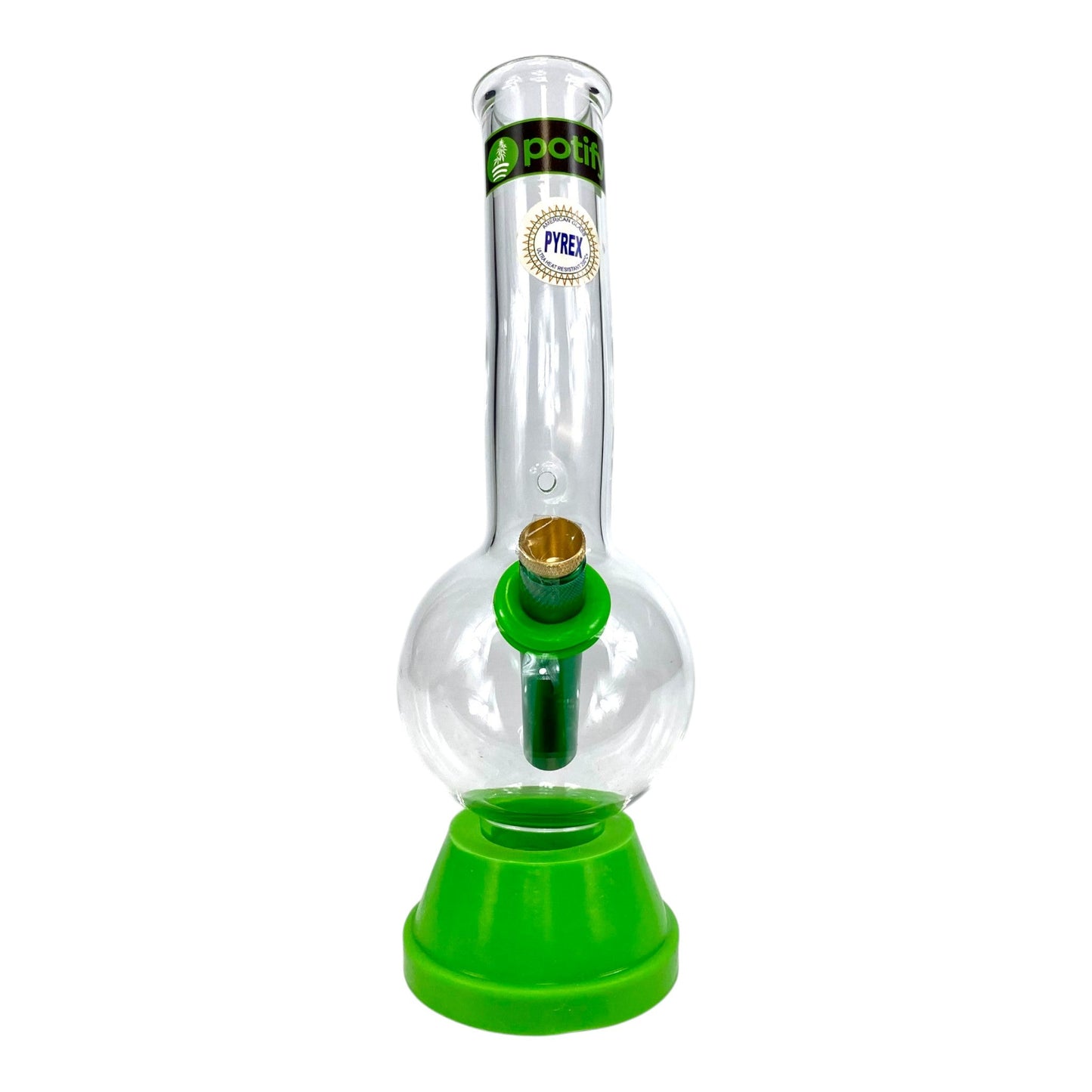 Potify Glass Bubble Bong 25cm Green - The Bong Baron