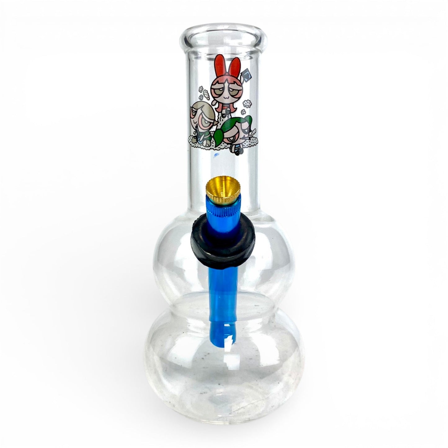 Power Puff Double Bubble Bong 20cm - The Bong Baron