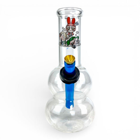 Power Puff Double Bubble Bong 20cm - The Bong Baron