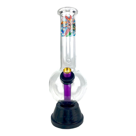 Power Puff Glass Bubble Bong 25cm - The Bong Baron