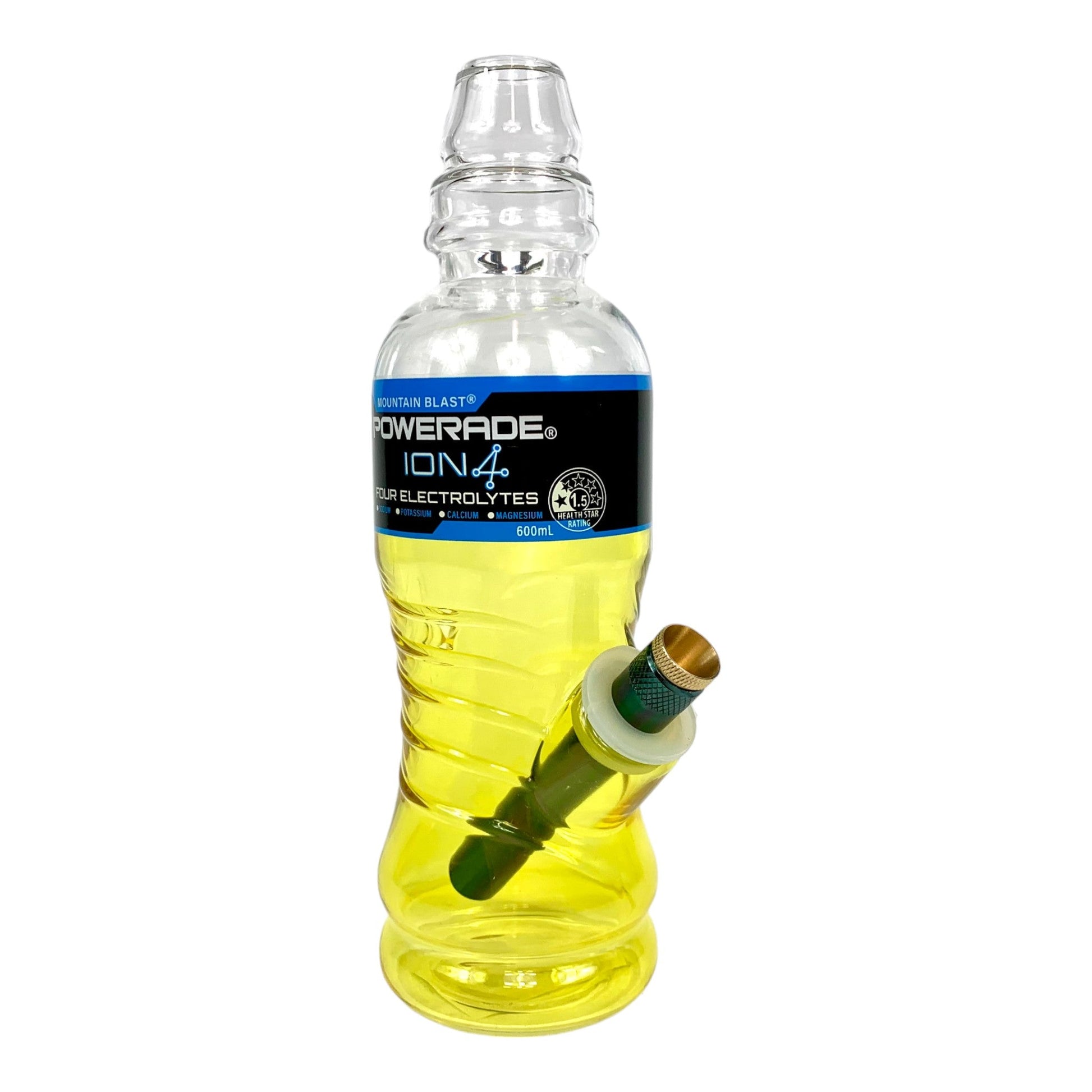Powerbeug Glass Bonza Bong 23cm Yellow - The Bong Baron