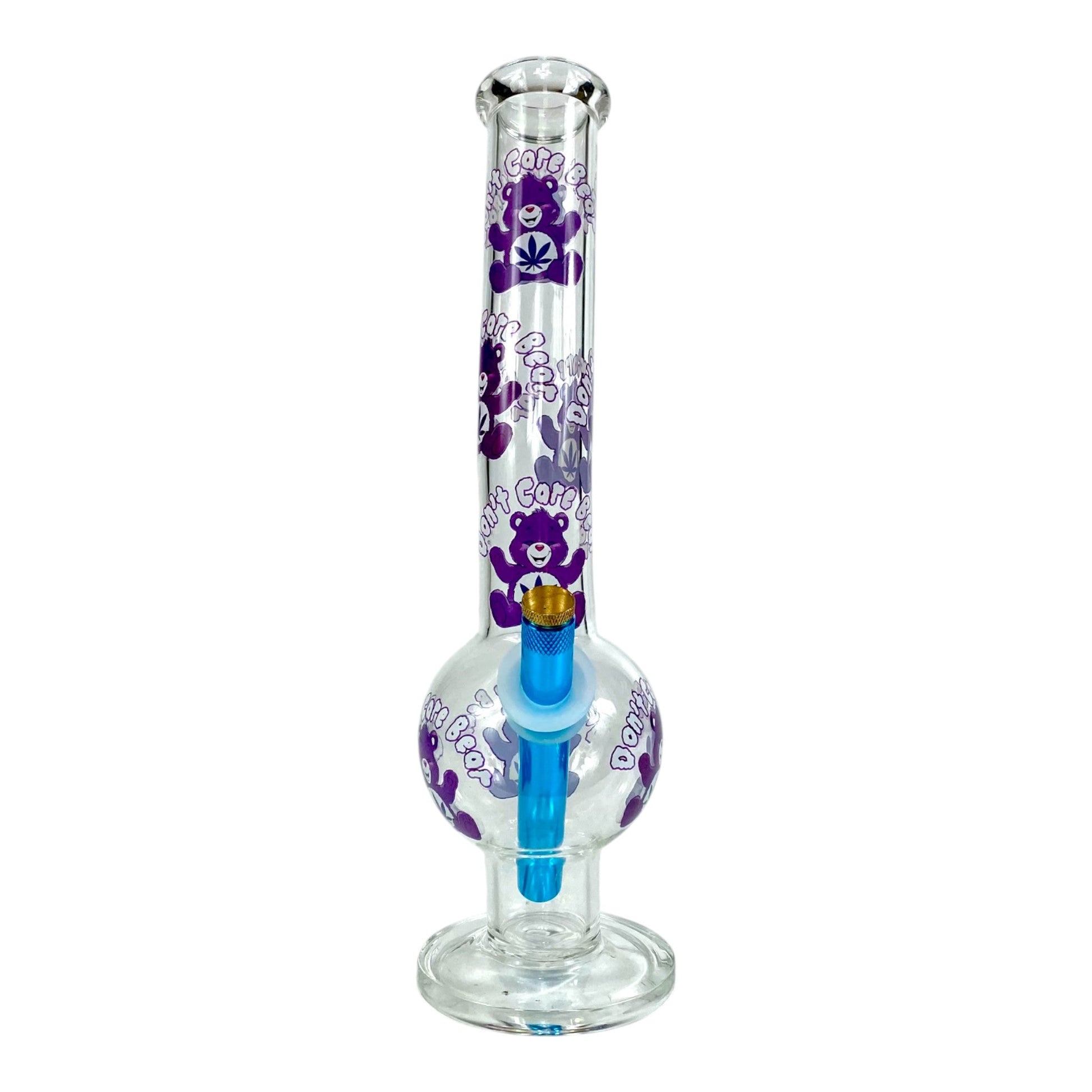 Purple Don't Care Bare Bubble Bong 30cm - The Bong Baron