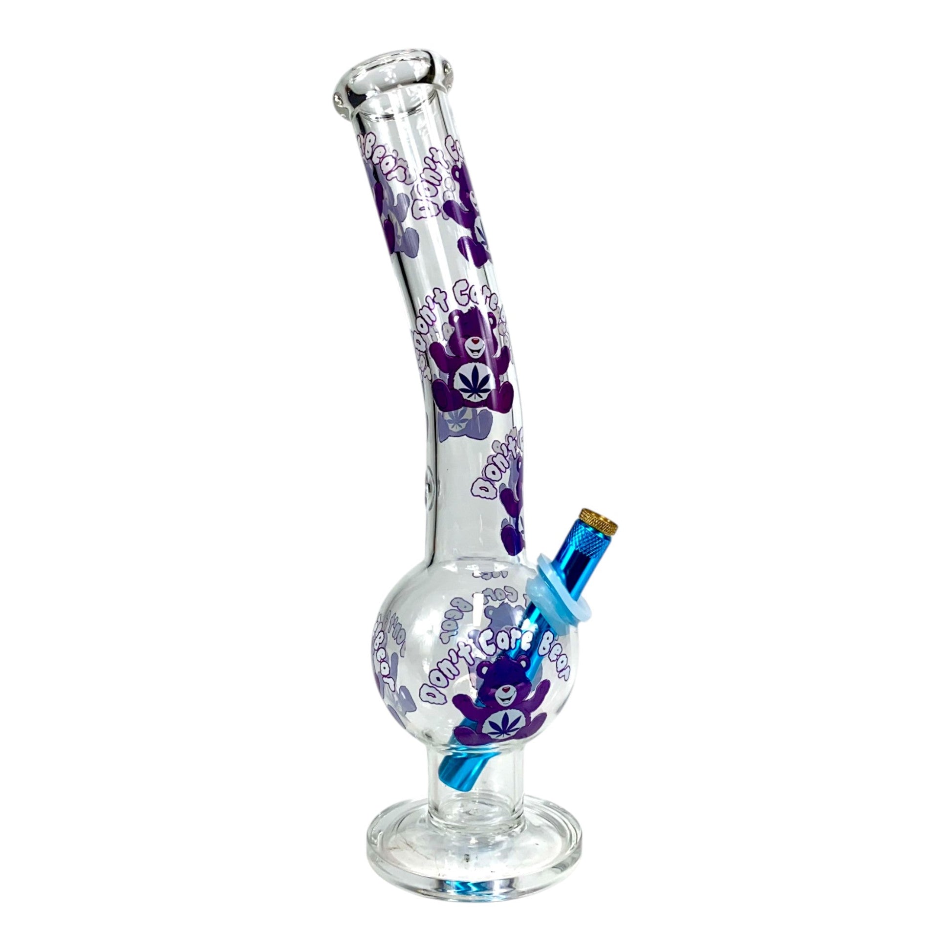 Purple Don't Care Bare Bubble Bong 30cm - The Bong Baron