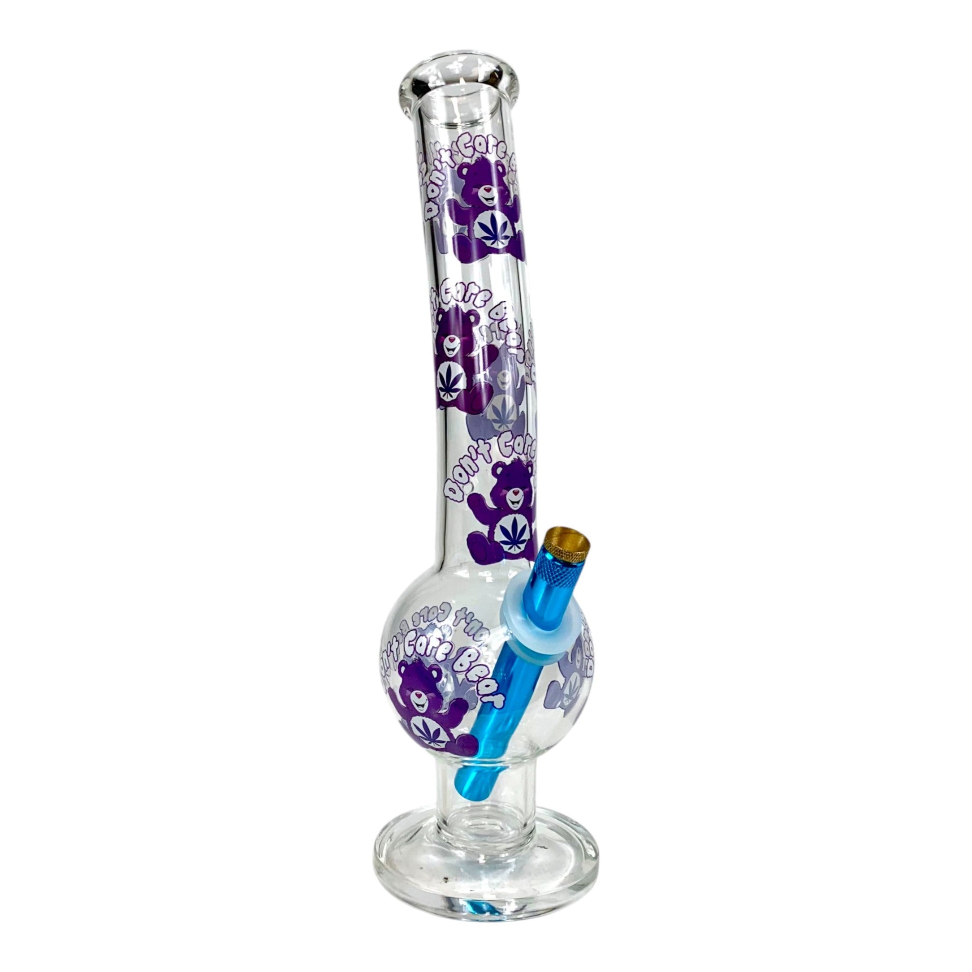 Purple Don't Care Bare Bubble Bong 30cm - The Bong Baron