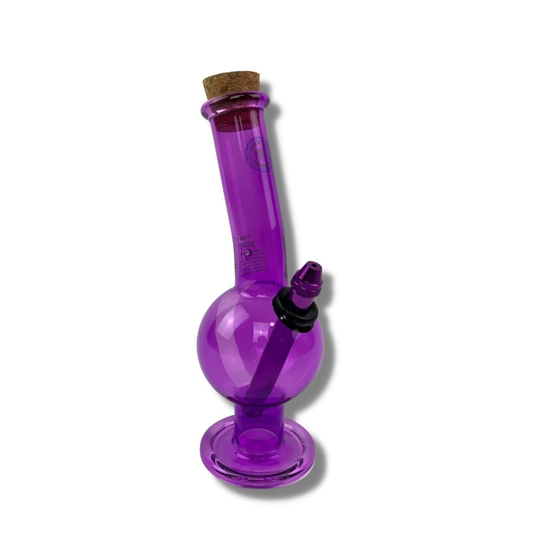 Purple Glass Bonza Bubble Bong 27cm - The Bong Baron