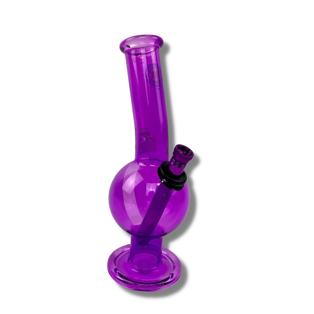 Purple Glass Bonza Bubble Bong 27cm - The Bong Baron