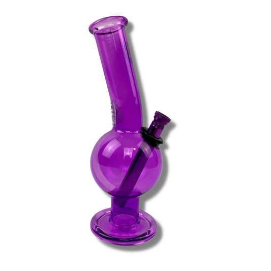 Purple Glass Bonza Bubble Bong 27cm - The Bong Baron
