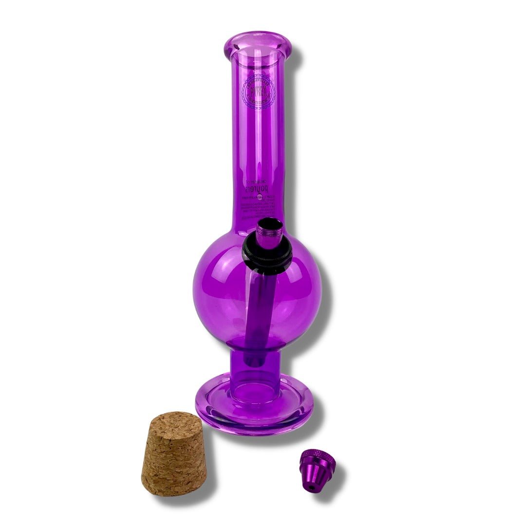 Purple Glass Bonza Bubble Bong 27cm - The Bong Baron