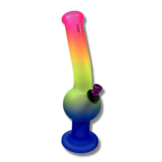 Rainbow Bonza Bubble Glass Bong 27cm - The Bong Baron