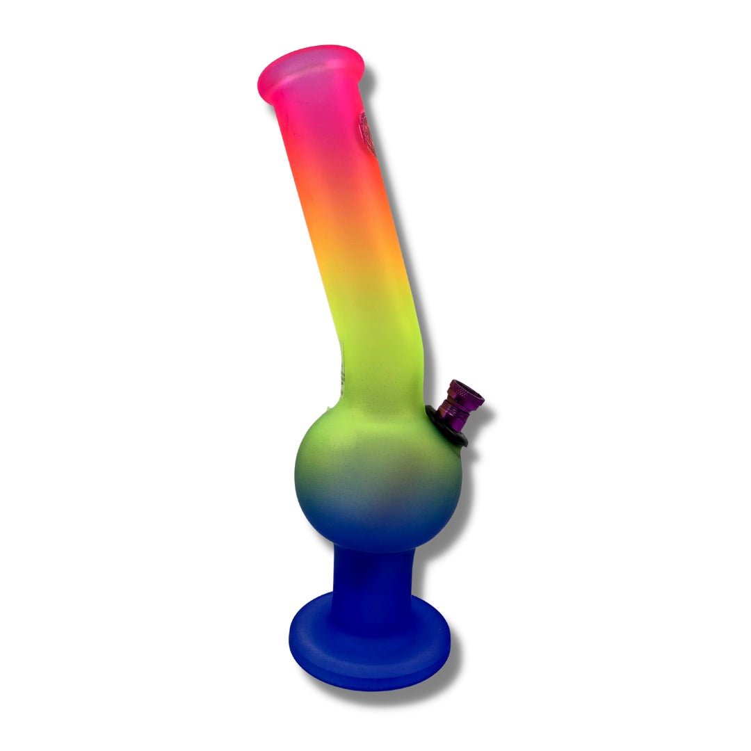Rainbow Bonza Bubble Glass Bong 27cm - The Bong Baron