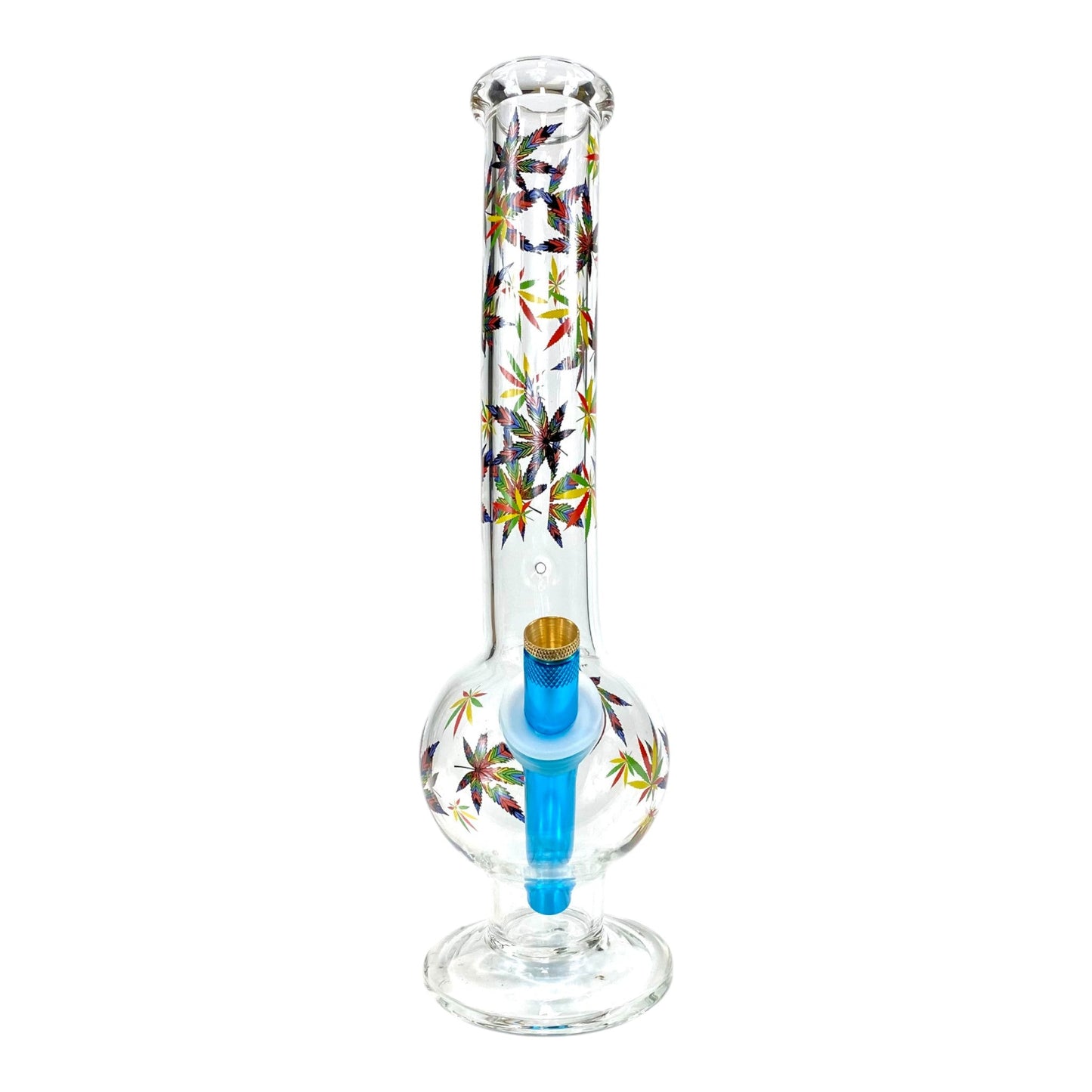 Rainbow Leaf Bubble Bong 30cm - The Bong Baron