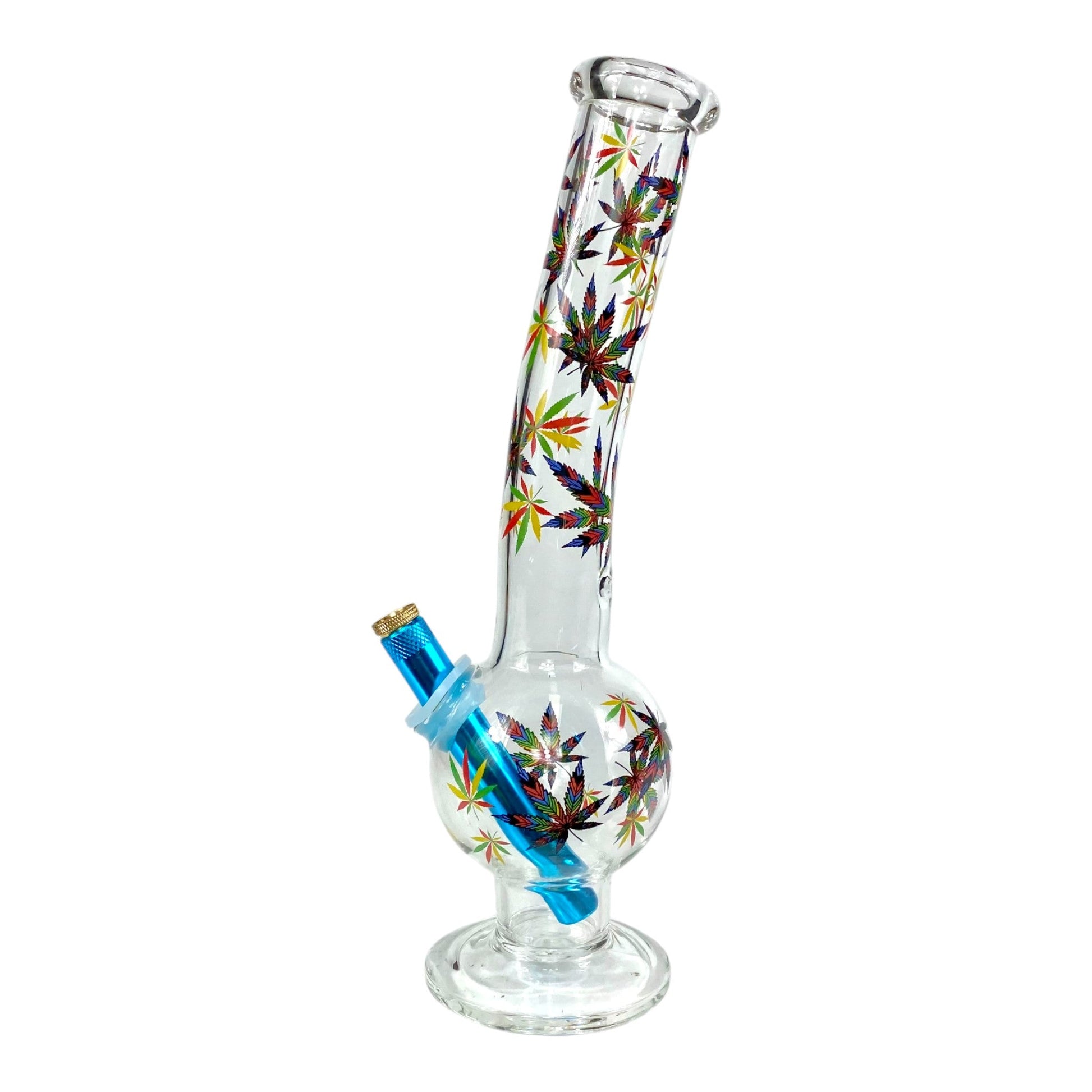 Rainbow Leaf Bubble Bong 30cm - The Bong Baron