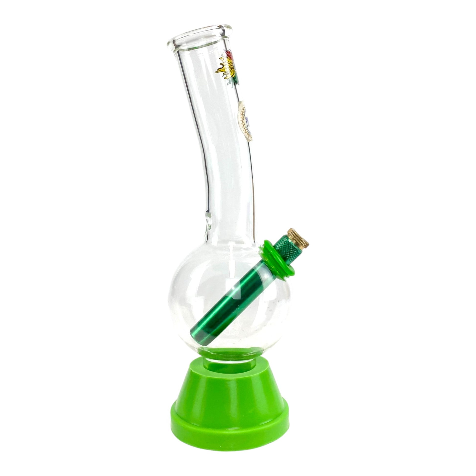 Rasta Eye Bubble Bong 25cm Green - The Bong Baron