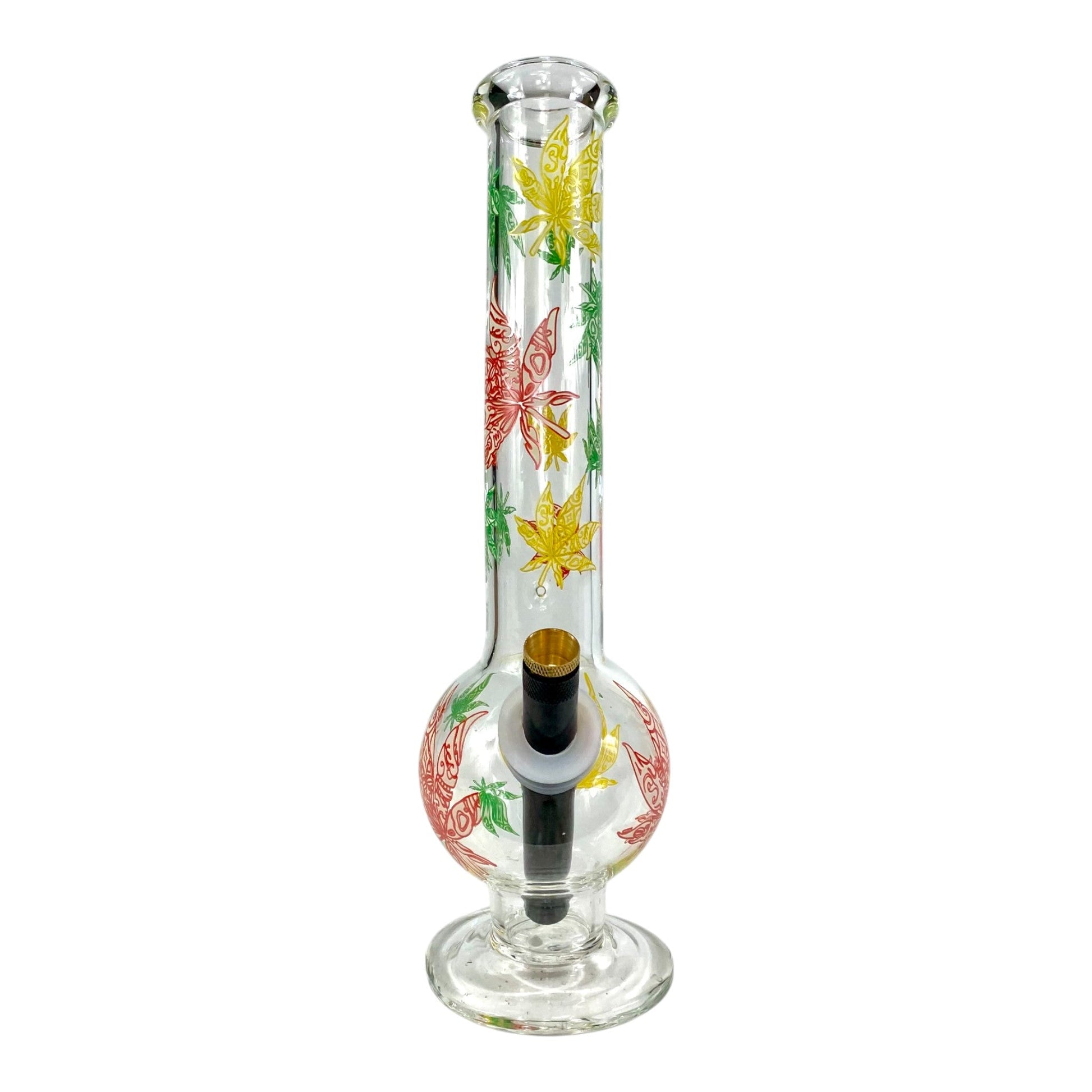 Rasta Leaf Bubble Bong 30cm - The Bong Baron
