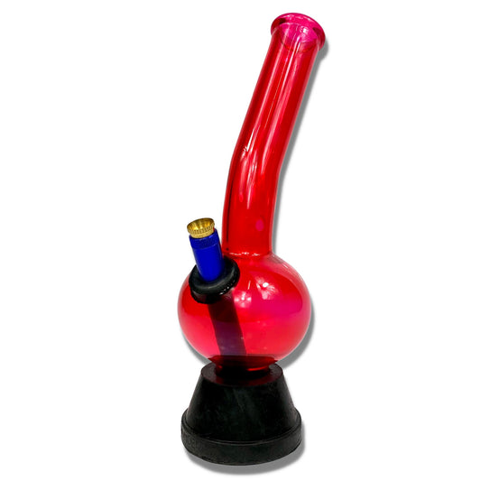 Red Glass Bonza Bong 29cm - The Bong Baron