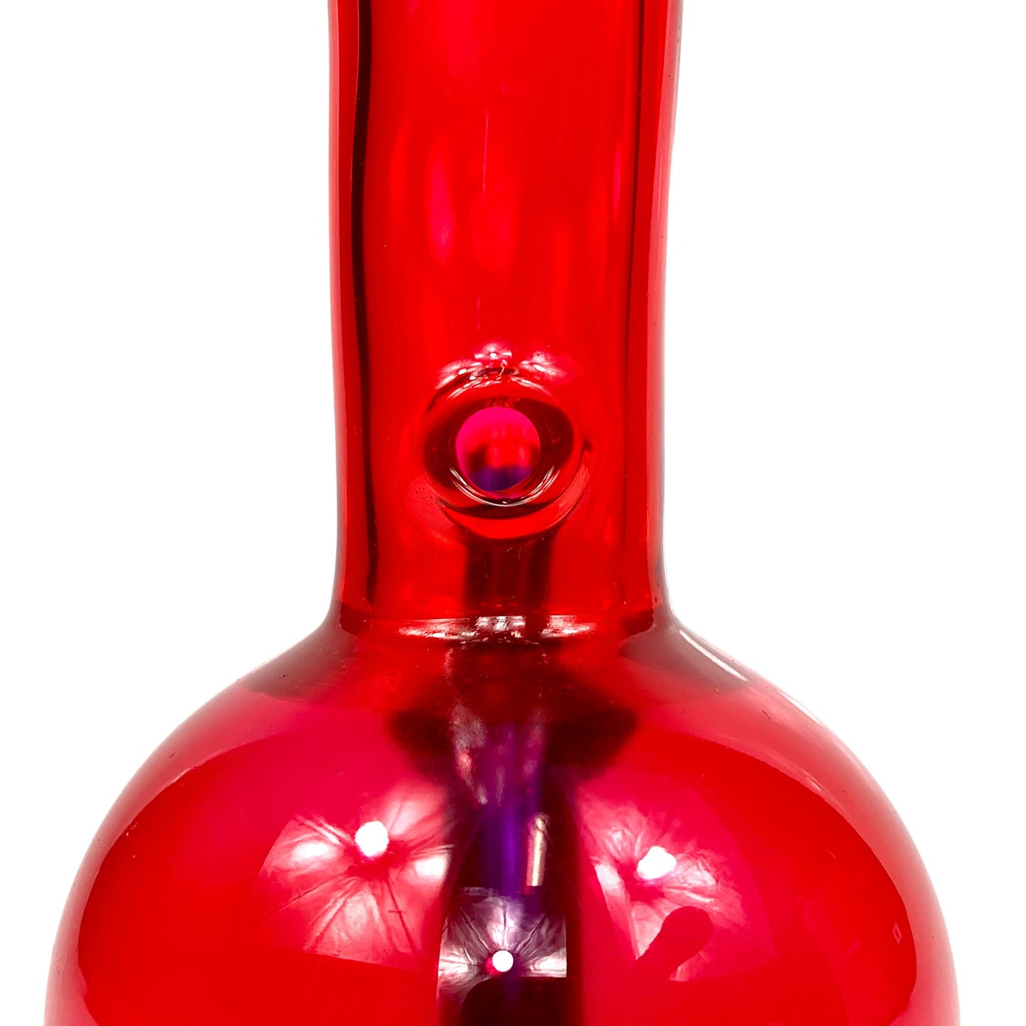 Red Glass Bonza Bong 29cm - The Bong Baron