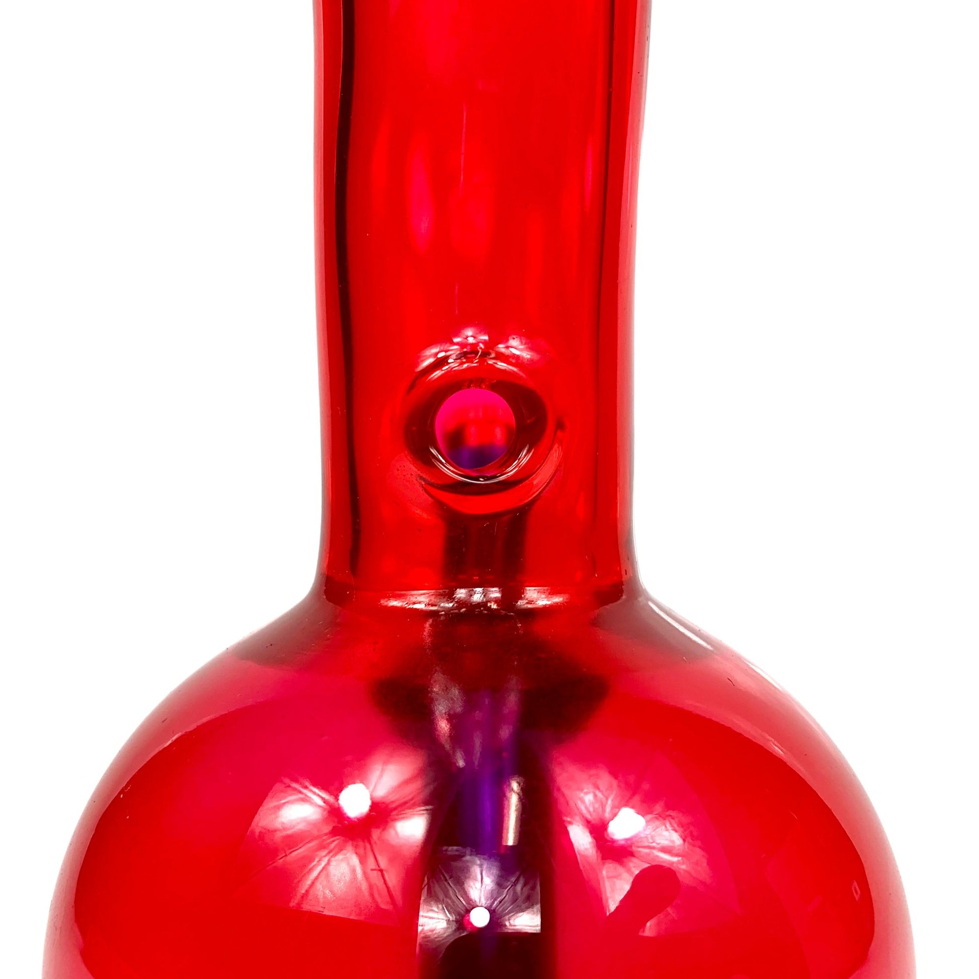 Red Glass Bonza Bong 29cm - The Bong Baron