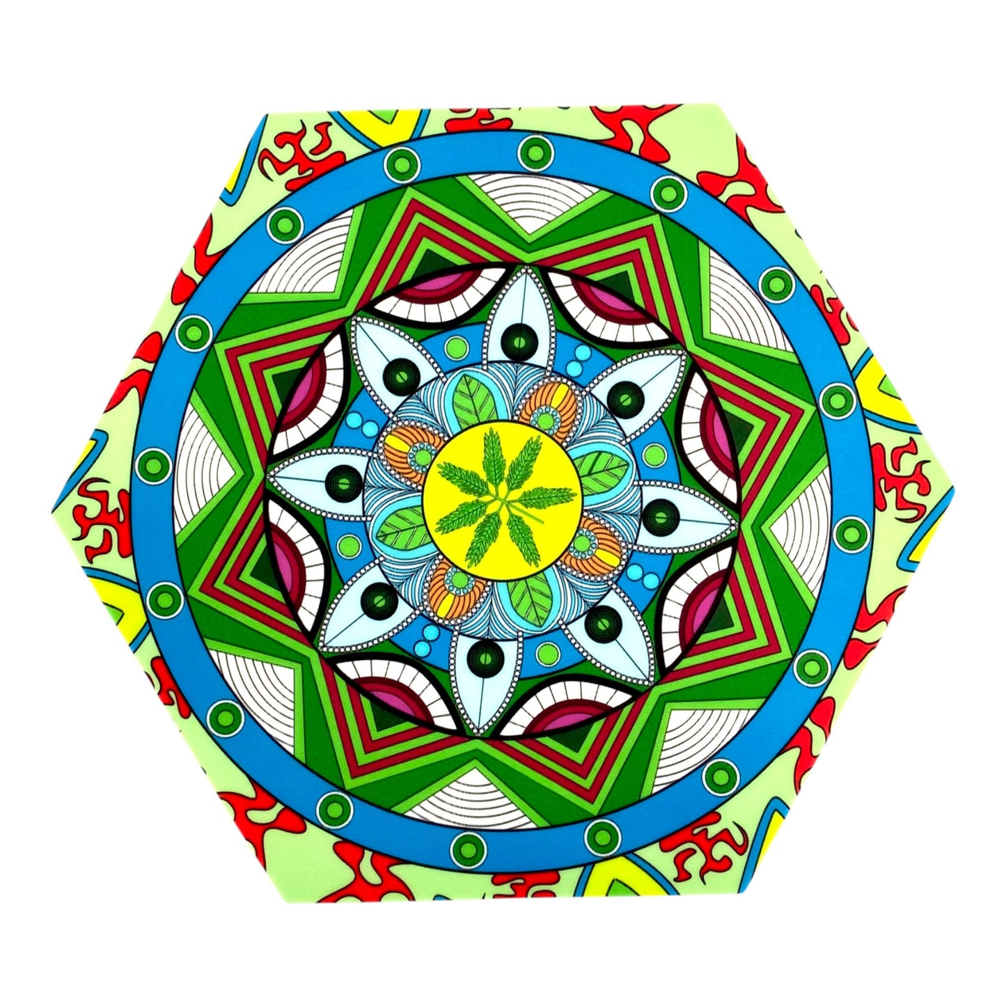 Sacred Leaf Silicone Dab & Bong Mat – 18cm - The Bong Baron