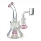 Shower Head Perc Bong and Dab Rig 14cm Pink - The Bong Baron