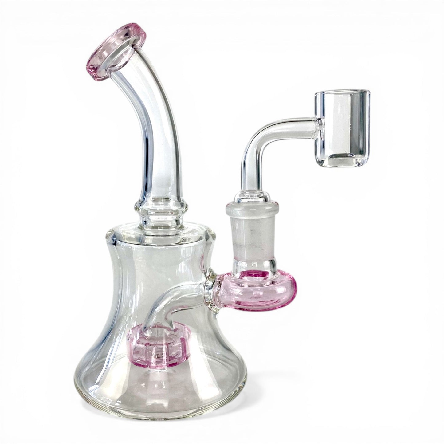 Shower Head Perc Bong and Dab Rig 14cm Pink - The Bong Baron