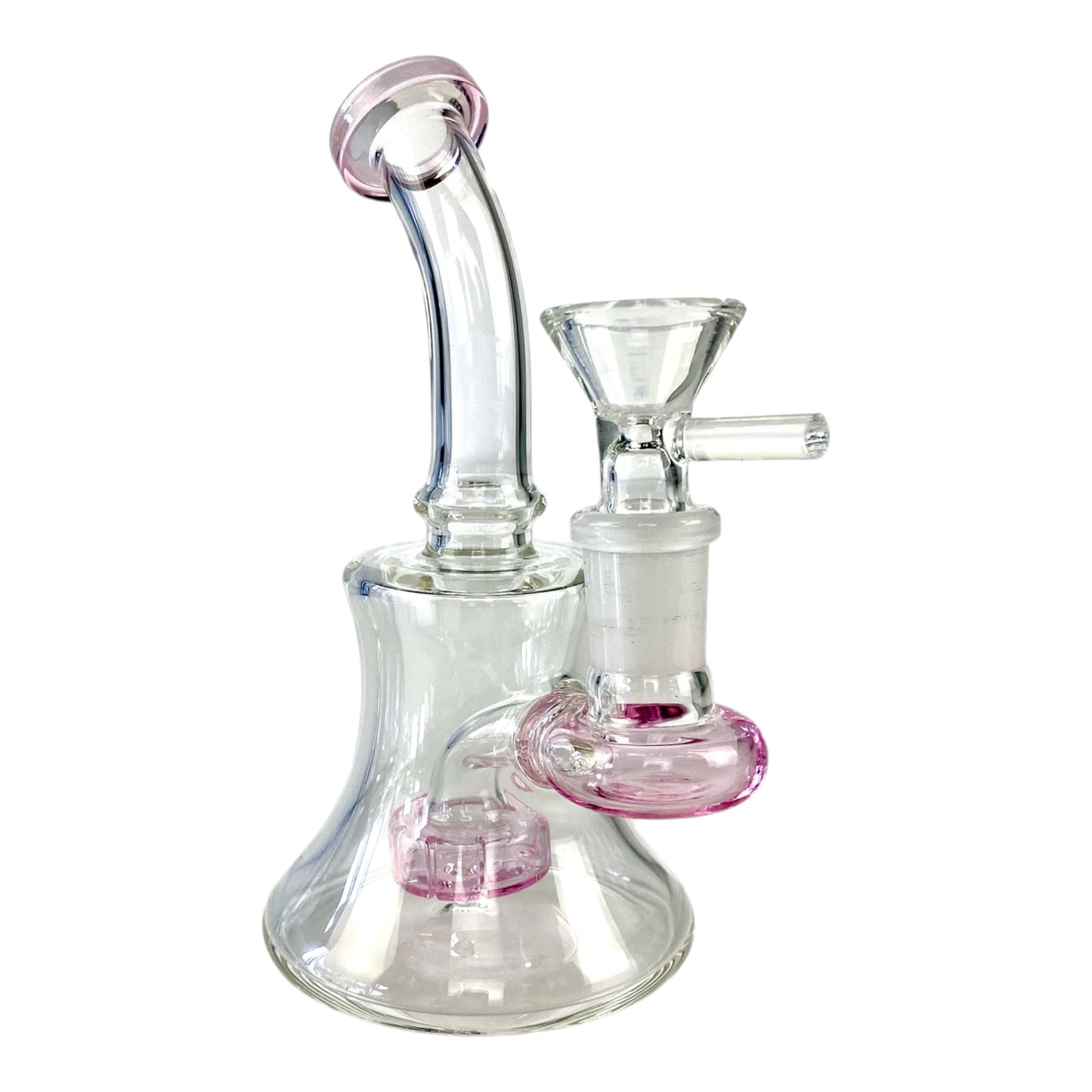 Shower Head Perc Bong and Dab Rig 14cm Pink - The Bong Baron
