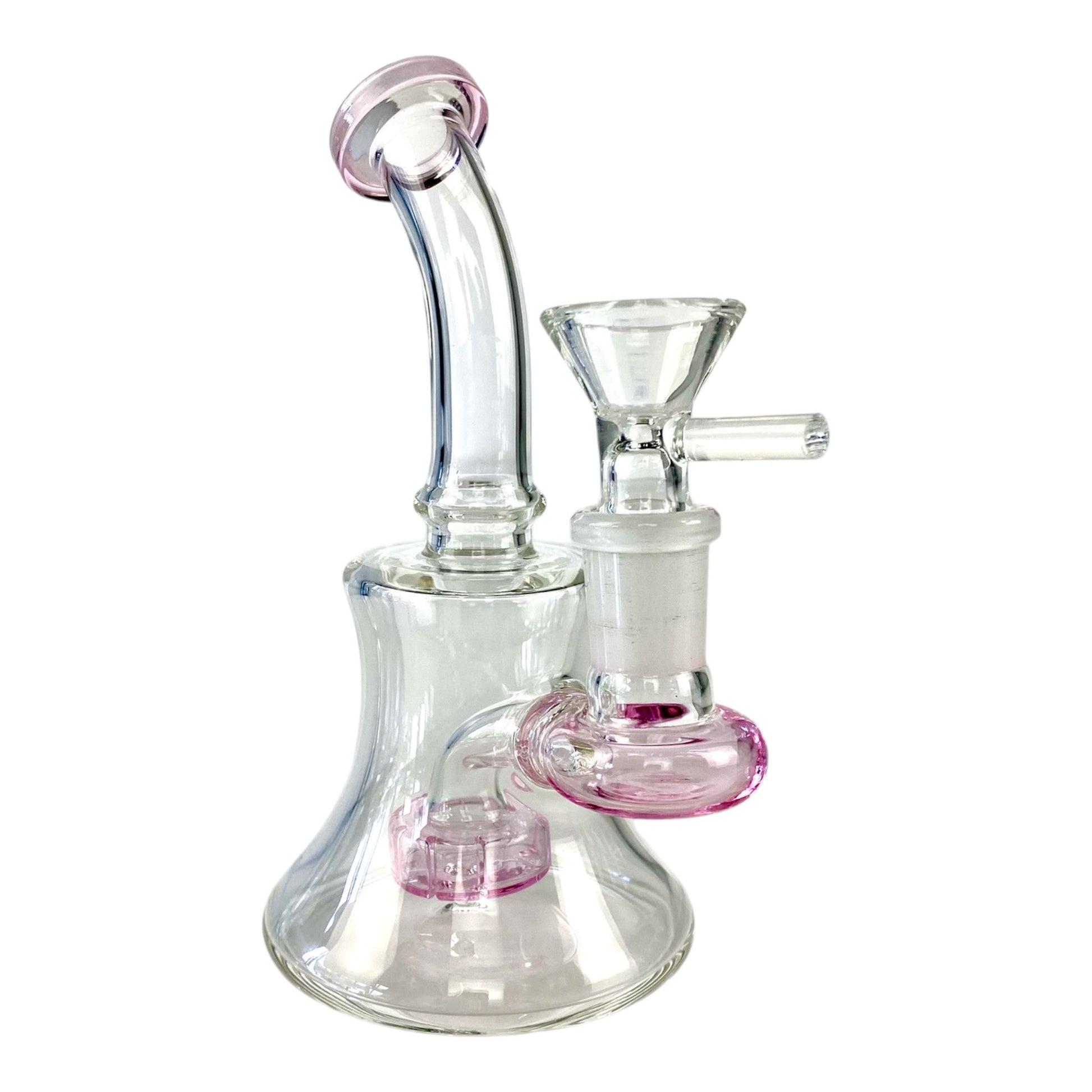Shower Head Perc Bong and Dab Rig 14cm Pink - The Bong Baron