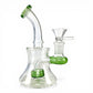 Shower Head Percolator Bong and Dab Rig 14cm Green - The Bong Baron
