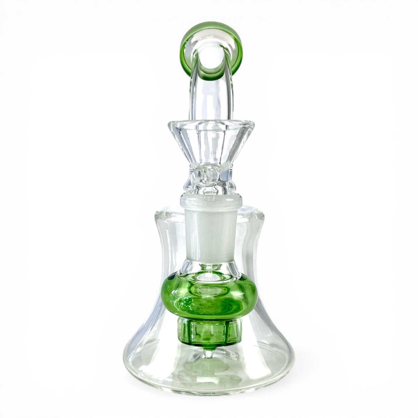 Shower Head Percolator Bong and Dab Rig 14cm Green - The Bong Baron