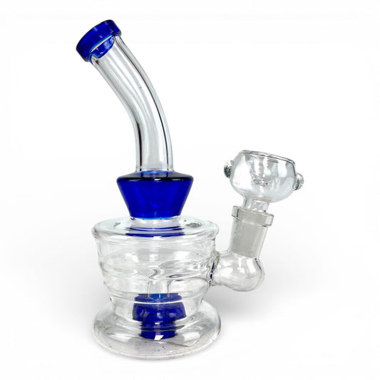 Shower Perc Bong and Dab Rig 15cm Blue - The Bong Baron