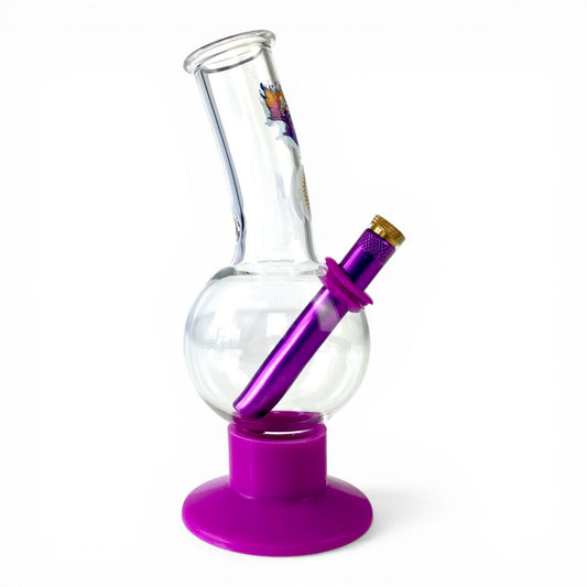 Shroom Fox Bubble Bong 20cm Purple - The Bong Baron