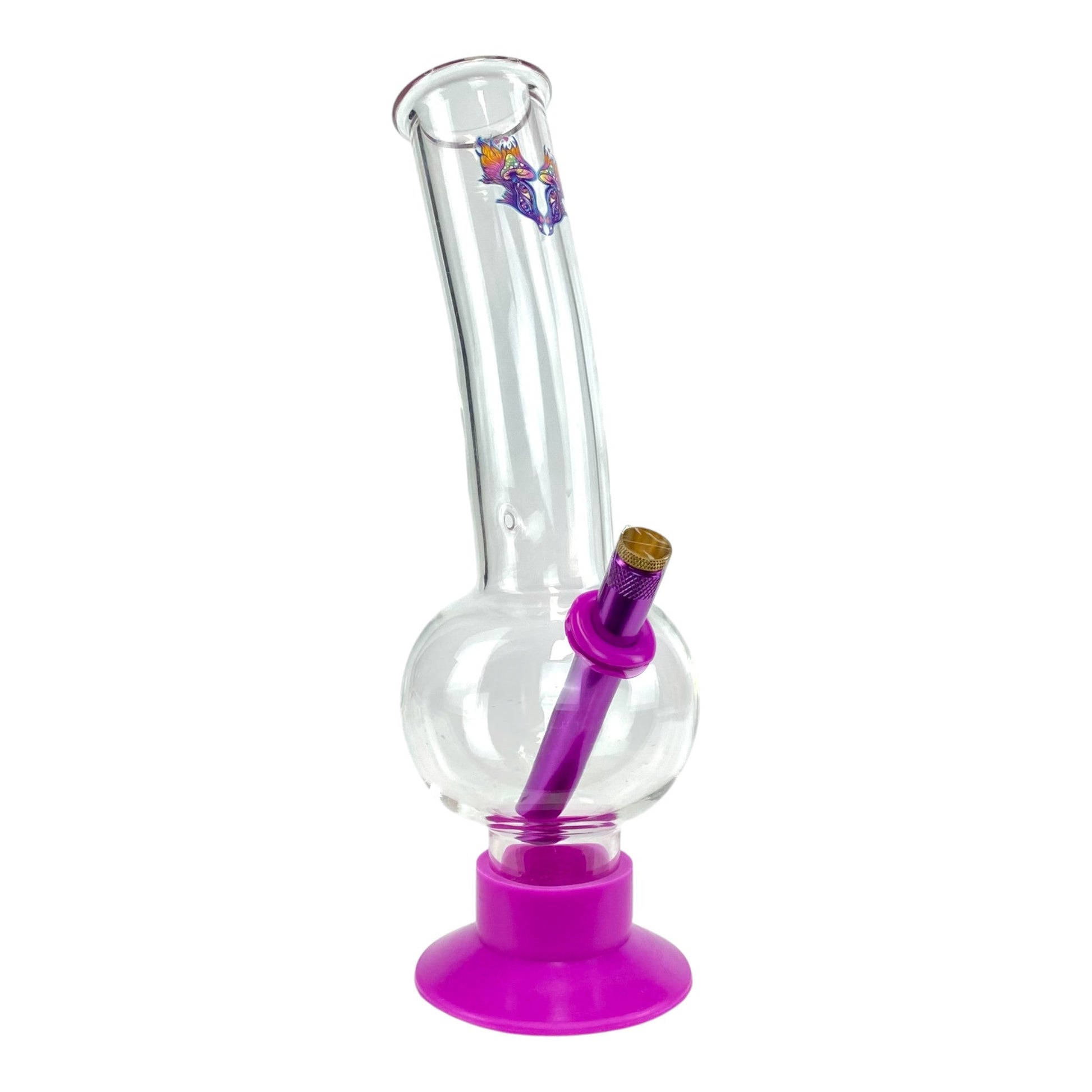 Shroom Fox Bubble Bong 30cm Purple - The Bong Baron