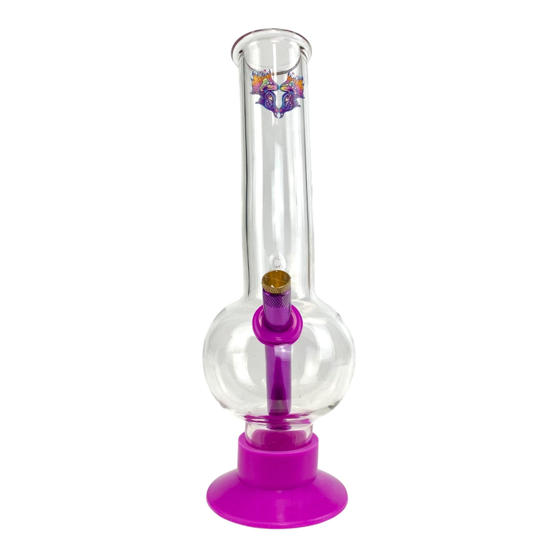 Shroom Fox Bubble Bong 30cm Purple - The Bong Baron