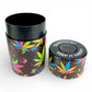 Smell Proof Vacuum Storage Jar 10 x 5cm Cannabis Designs - The Bong Baron