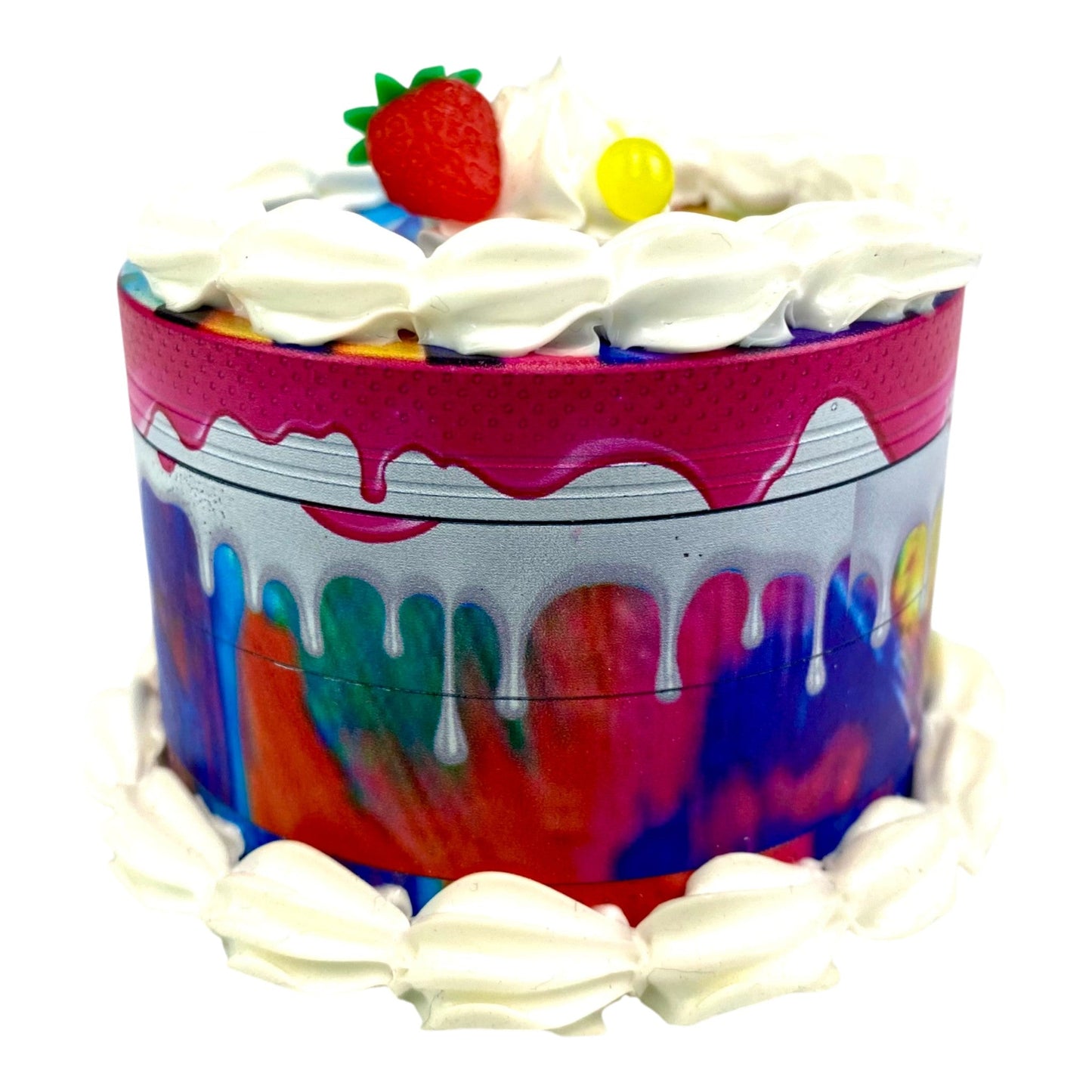 Strawberry Cream Cake Herb Grinder 63mm 4 Piece - The Bong Baron