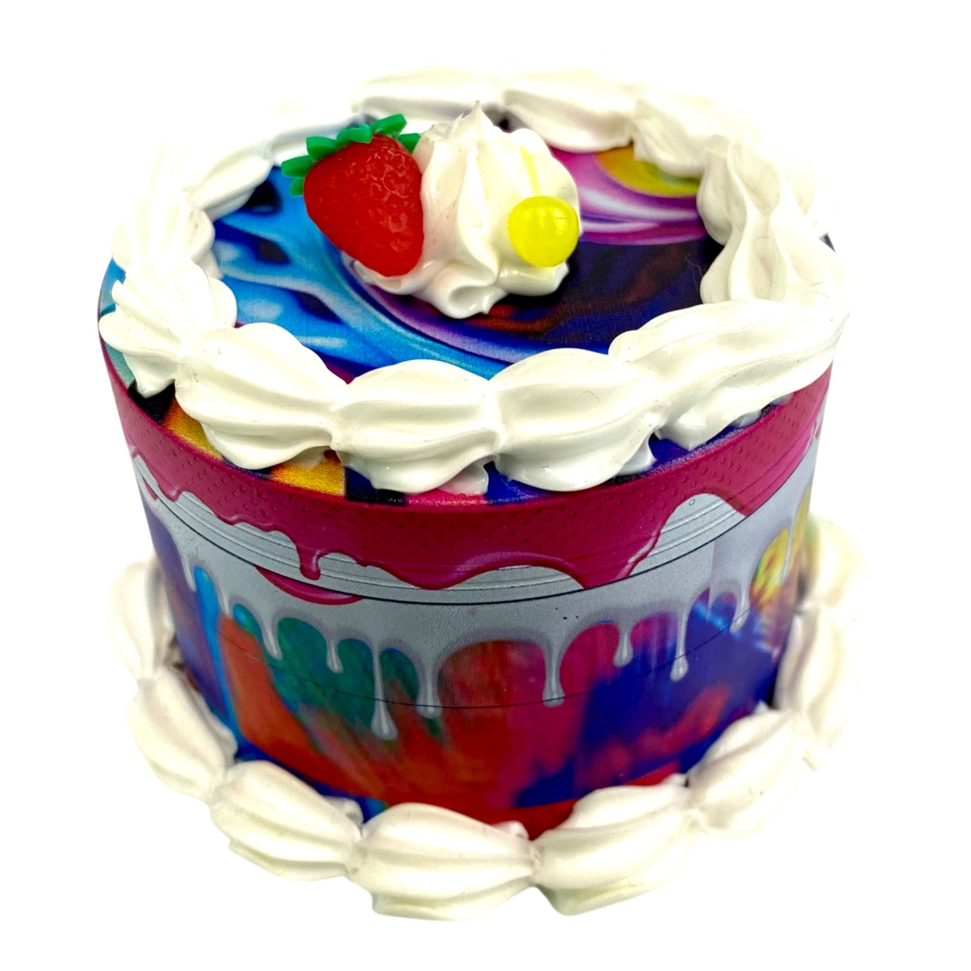 Strawberry Cream Cake Herb Grinder 63mm 4 Piece - The Bong Baron