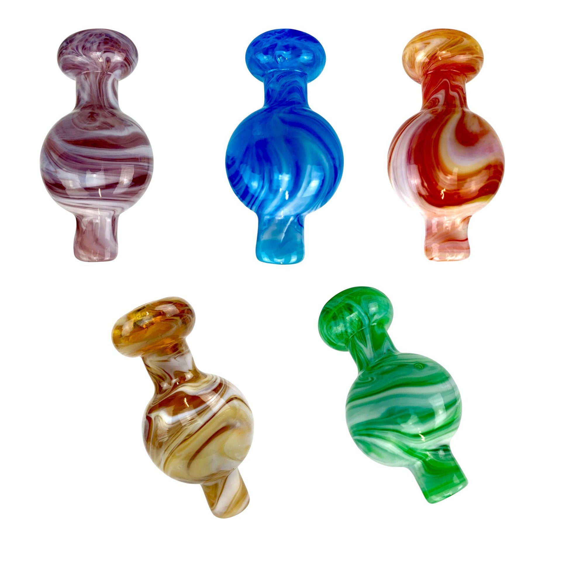 Swirl Glass Bubble Carb Cap - The Bong Baron