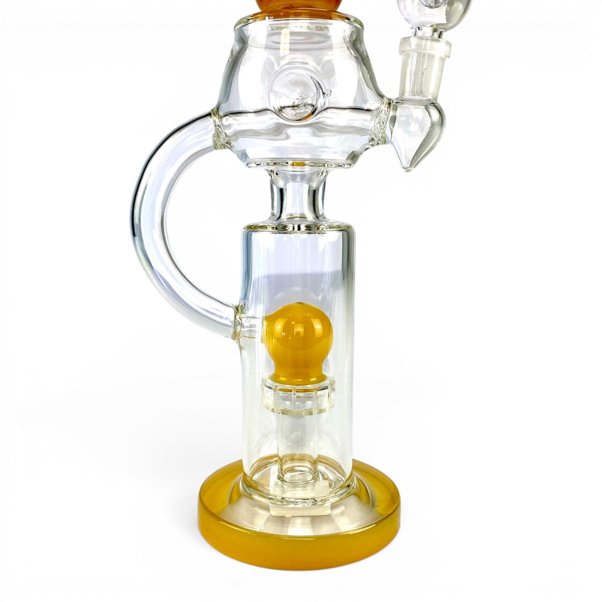 Tea Pot Recycler Bong 36cm Amber - The Bong Baron
