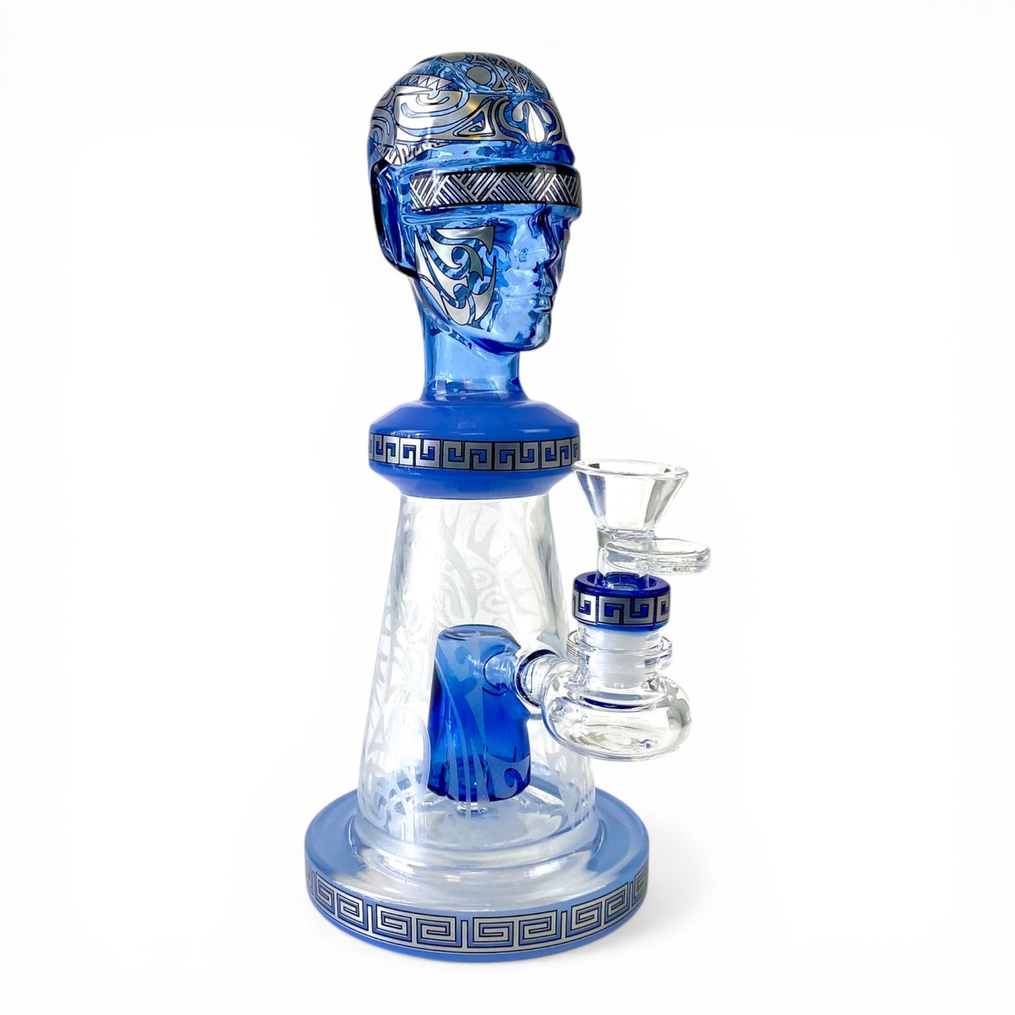 Temple Relic Glass Bong Blue 22cm - The Bong Baron