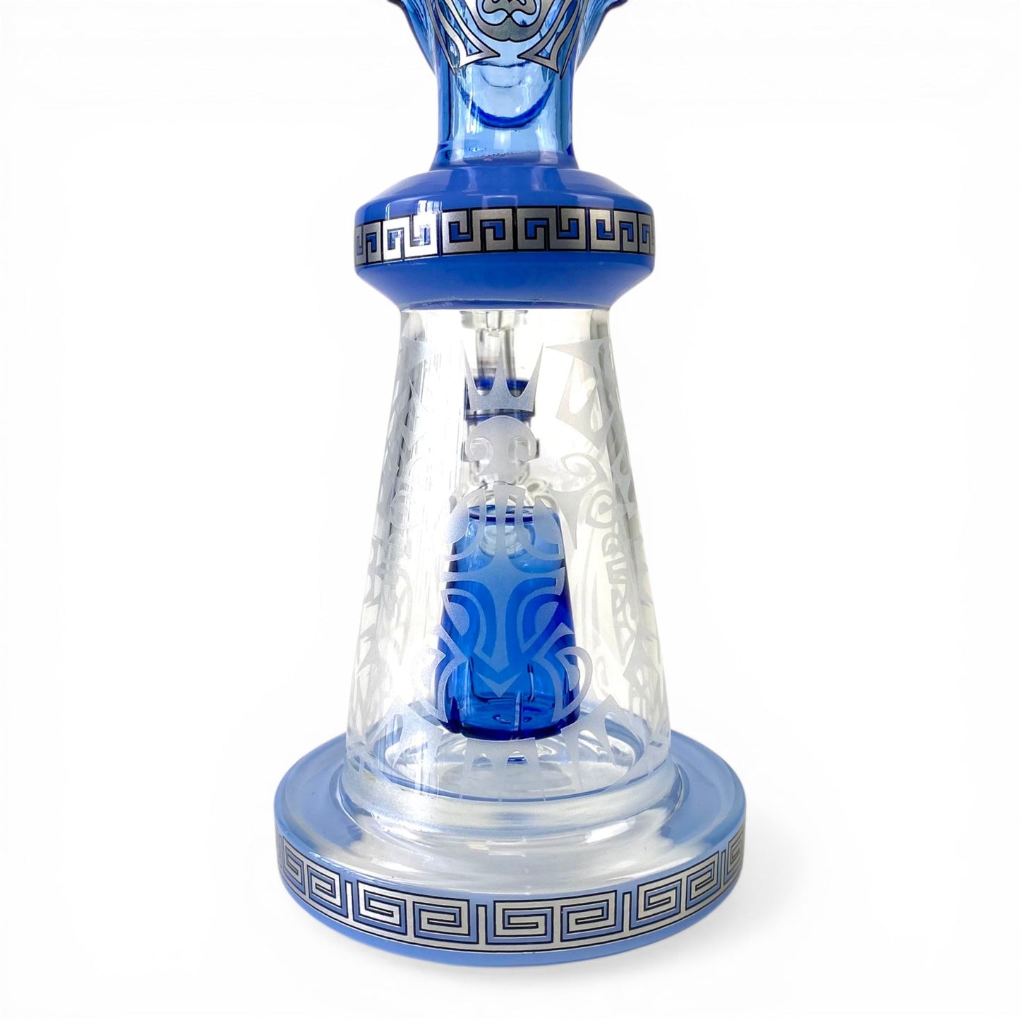 Temple Relic Glass Bong Blue 22cm - The Bong Baron