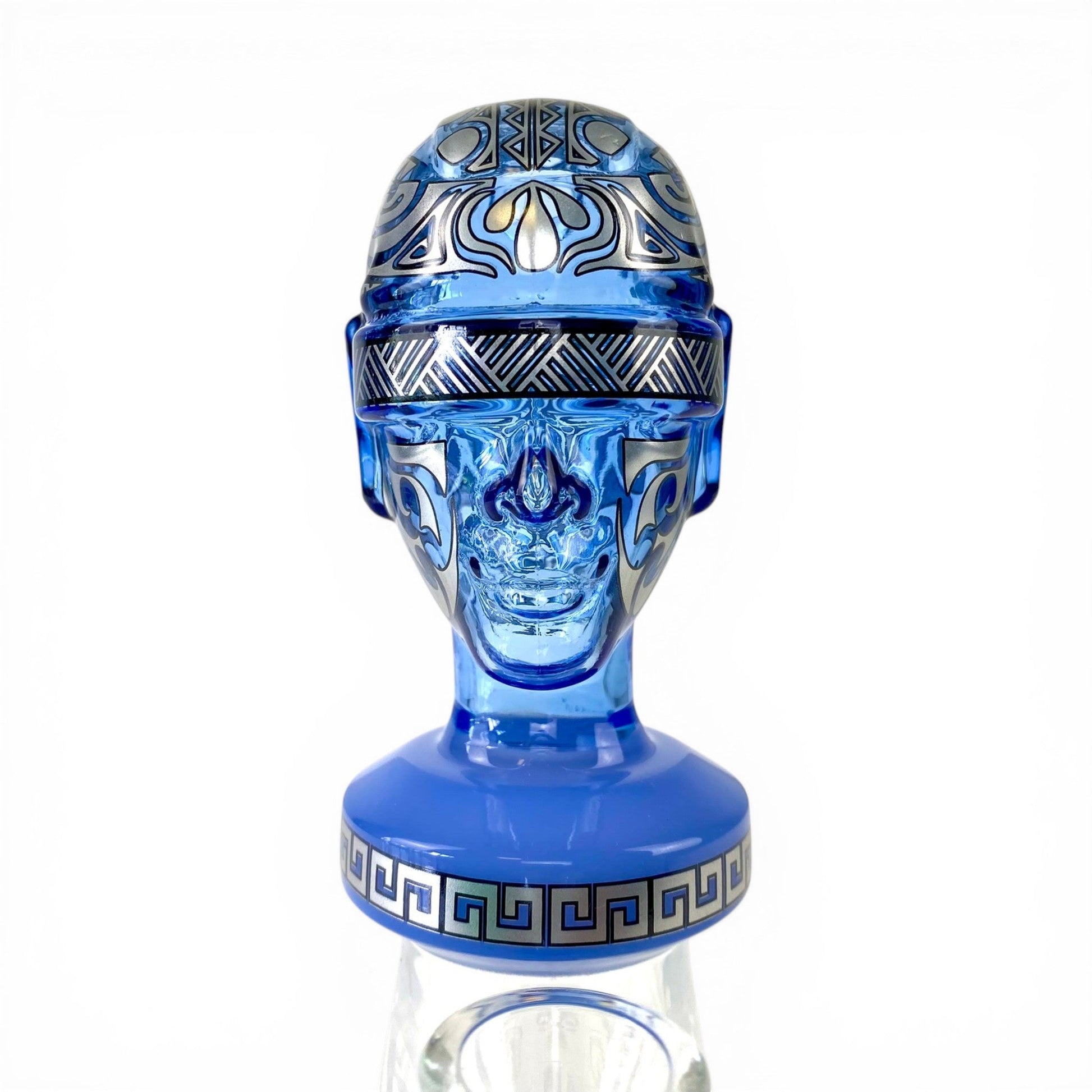 Temple Relic Glass Bong Blue 22cm - The Bong Baron