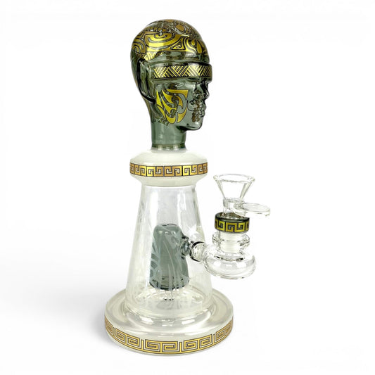 Temple Relic Glass Bong Gold 22cm - The Bong Baron