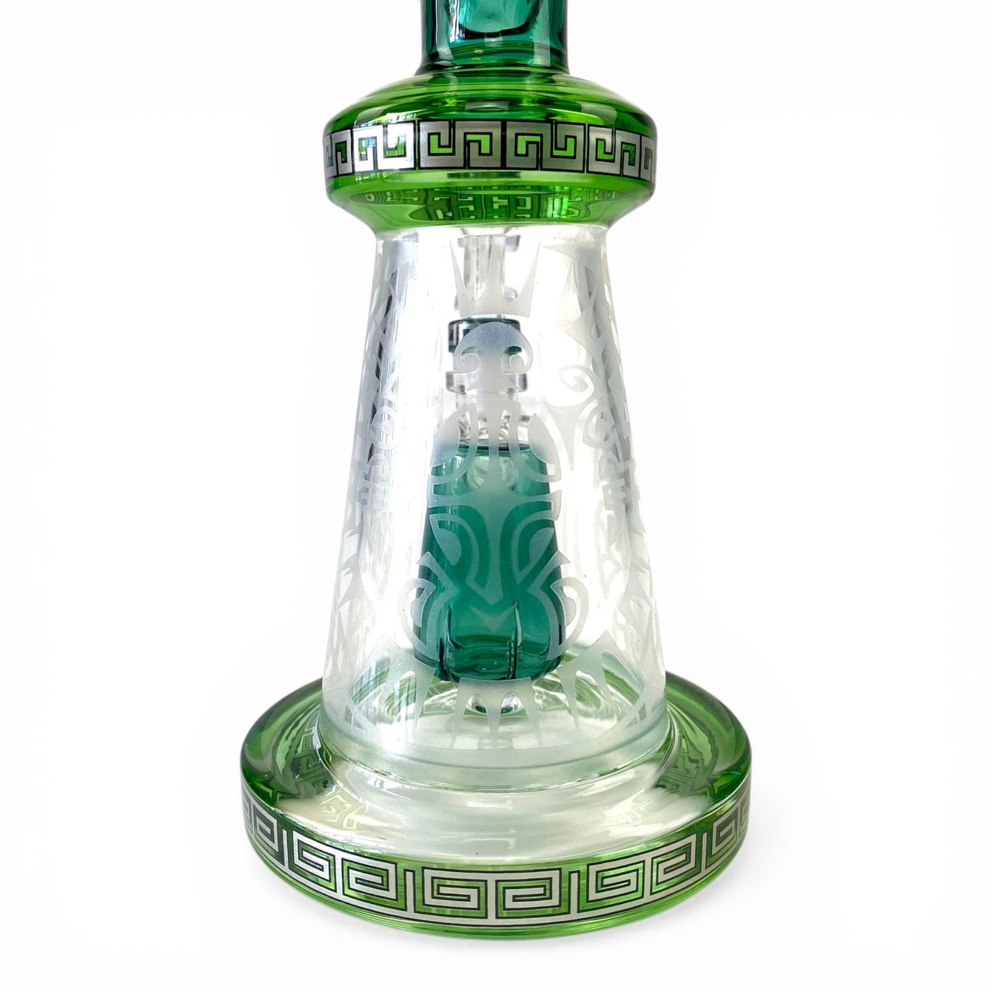 Temple Relic Glass Bong Teal 22cm - The Bong Baron