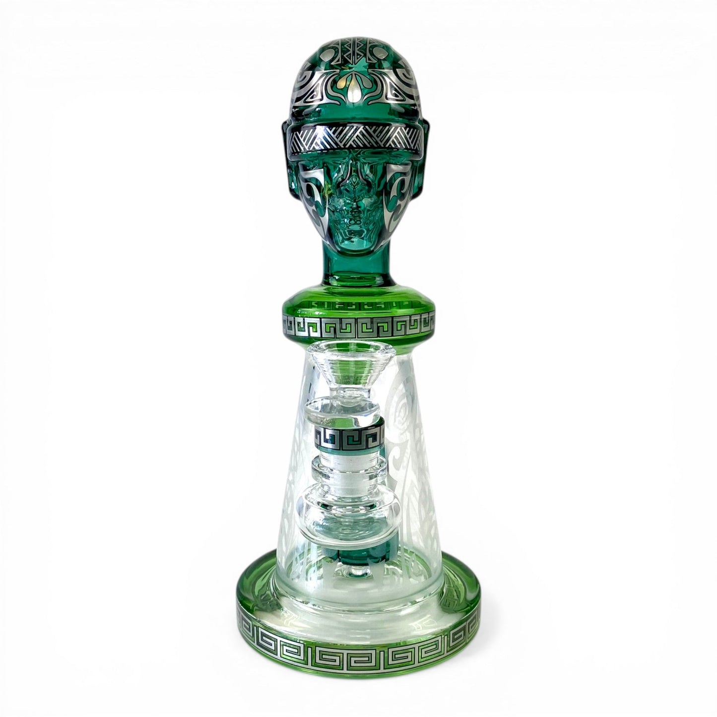 Temple Relic Glass Bong Teal 22cm - The Bong Baron