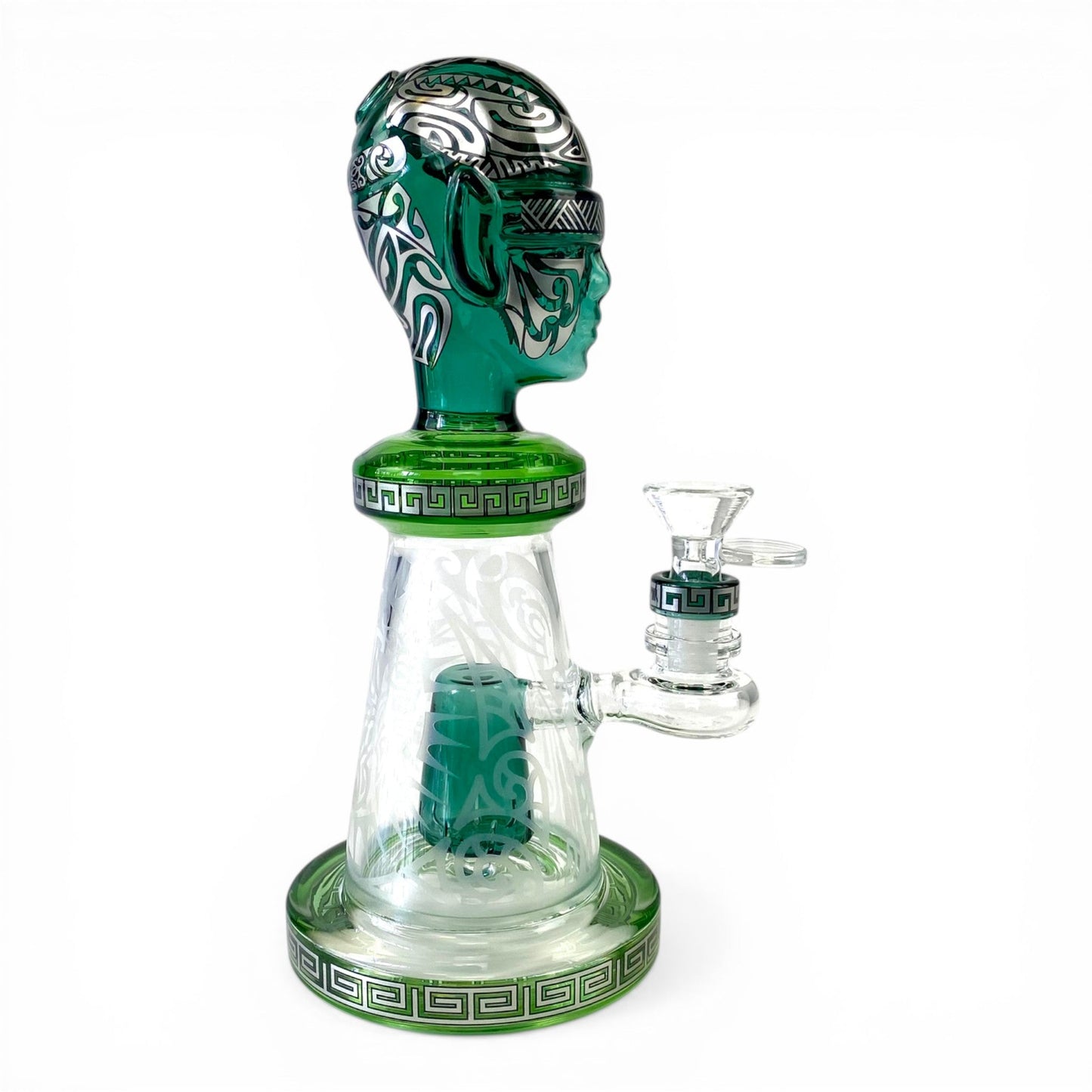 Temple Relic Glass Bong Teal 22cm - The Bong Baron