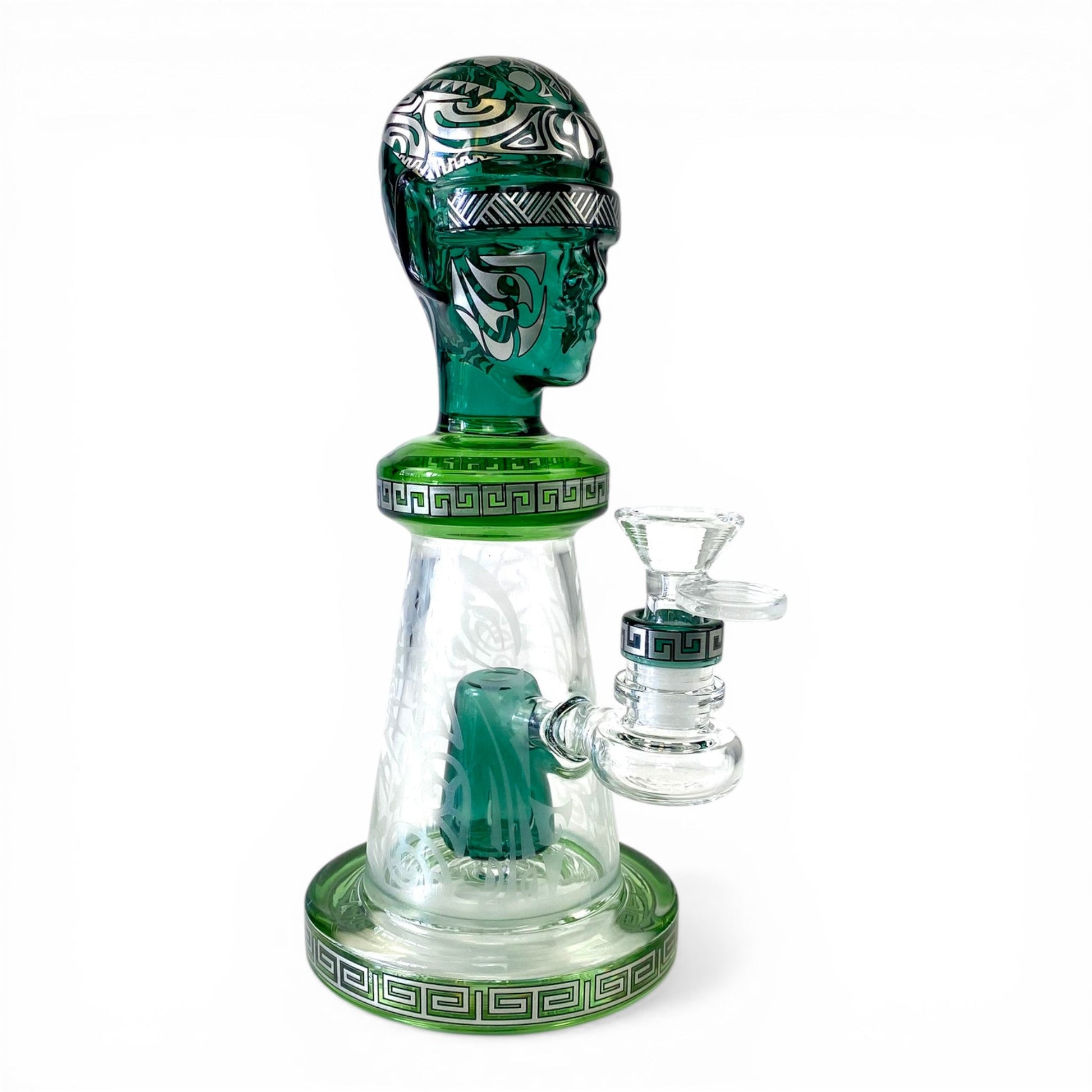 Temple Relic Glass Bong Teal 22cm - The Bong Baron