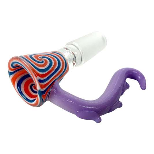 Tentacle Grip Swirl Cone Piece – Purple 14mm - The Bong Baron