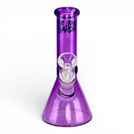 The Bong Baron Beaker Bong 20cm Purple - The Bong Baron