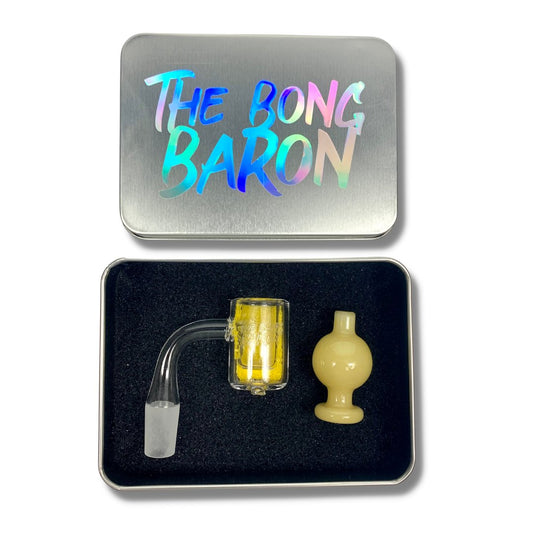Thermochromic Quartz Banger Directional Carp Cap 14mm set - The Bong Baron