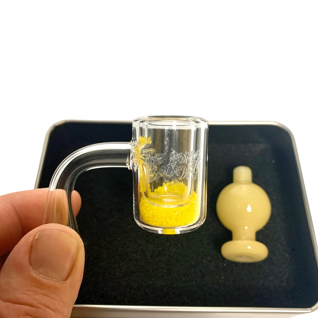 Thermochromic Quartz Banger Directional Carp Cap 14mm set - The Bong Baron